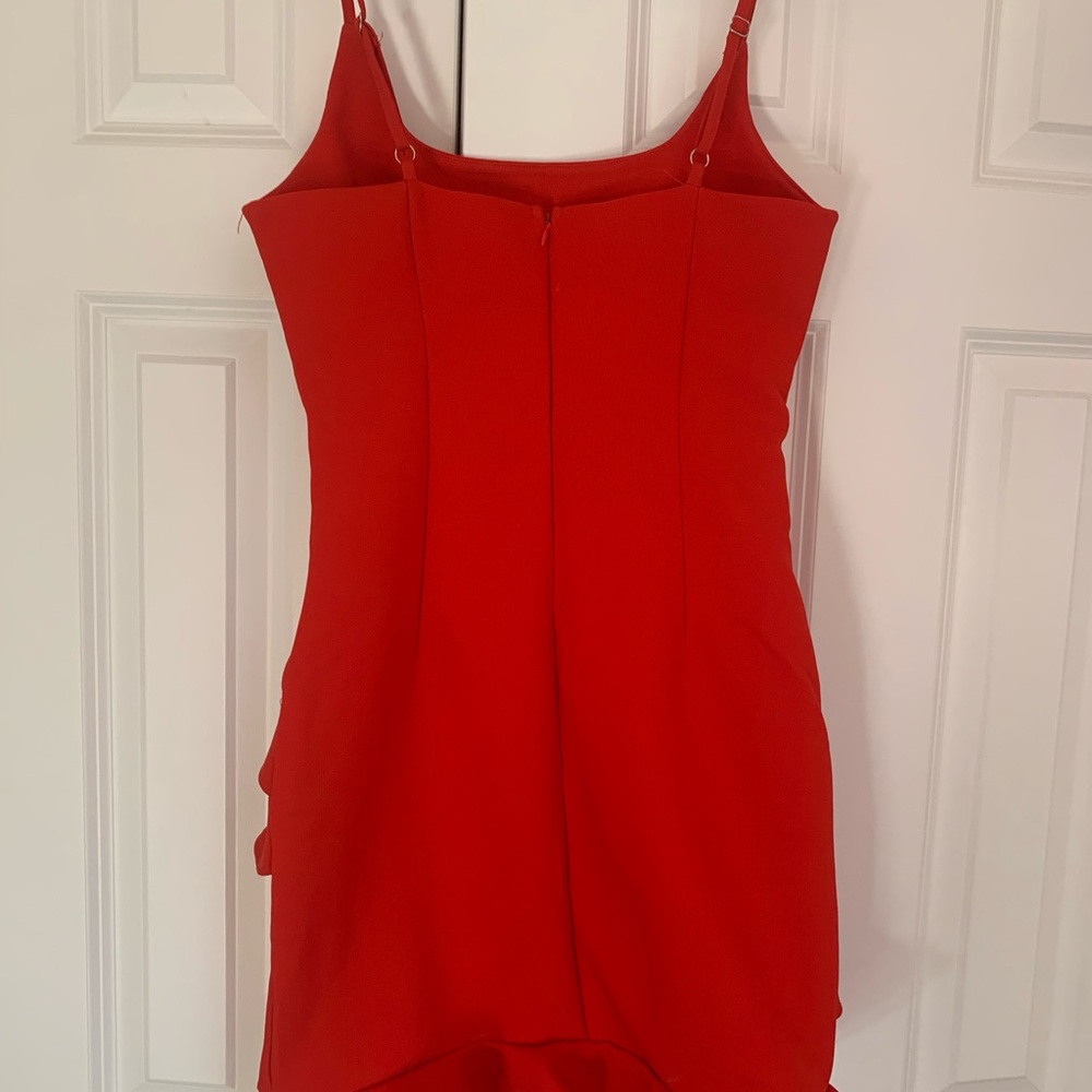 Hello Molly Red Ruffle Front Dress - Picture 3 of 3
